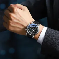 CHENXI 973 Men's Moon Phase Leather Watch thumbnail 6