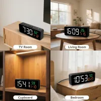 USB Digital Alarm Clock with Temp Display thumbnail 6