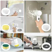 Cordless Electric Spin Scrubber 5 Brush Heads thumbnail 4