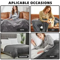Soft 50x60 Electric Heated Throw Blanket thumbnail 2