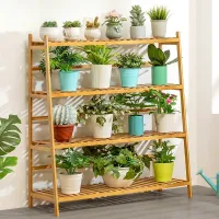 Bamboo Multi-Tier Plant Stand thumbnail 2