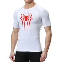 Spider Print Compression Shirt Men thumbnail 1