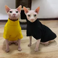 Sphynx Cat Fleece Turtleneck Sweater thumbnail 5