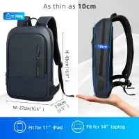 HK Slim Waterproof Laptop Backpack thumbnail 4