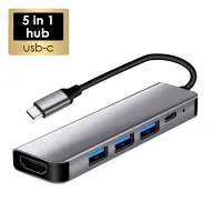 5-in-1 USB-C Hub with 85W PD Charging thumbnail 1