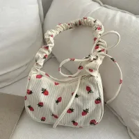 Strawberry Print Corduroy Mini Tote thumbnail 1