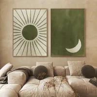 Bohemian Moon Sun Canvas Prints thumbnail 1