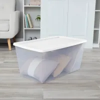 90 Quart Clear Storage Bin with Lid thumbnail 3