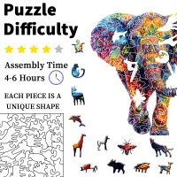 Elephant Wooden Puzzle Brain Teaser thumbnail 5