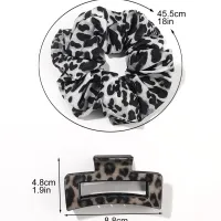 Leopard Scrunchies & Claw Clips Set thumbnail 5