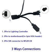 5V ARGB 3-Pin Header RGB Light Strip thumbnail 3