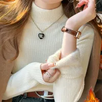 Retro Velvet-Lined Turtleneck Sweater thumbnail 2