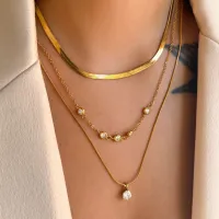 Gold Plated Zirconia Choker Necklace thumbnail 1