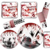 Blood Hand Print Halloween Tableware Set thumbnail 2