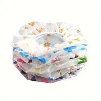 4-Pack Printed Waterproof Shower Caps thumbnail 3