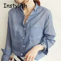 Korean Vintage Linen Blouse thumbnail 1