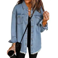 Women's Tassel Denim Jacket thumbnail 6