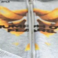 Grey Angel Guardian Zip Hoodie thumbnail 5