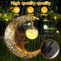 Solar Moon Fairy Crackle Glass Lights thumbnail 3