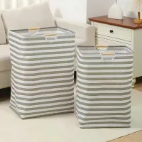Black Foldable Linen Laundry Basket thumbnail 3