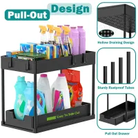 2-Tier Sliding Under Sink Organizer thumbnail 2