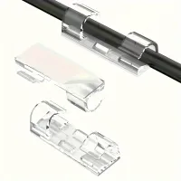 Clear Adhesive Cable Clips 30-Pack thumbnail 3