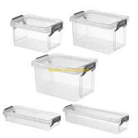 W89C Clear Stackable Storage Bins thumbnail 1