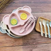 Wheat Straw Baby Dinner Set 3Pcs thumbnail 2