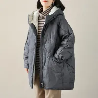 Women's Long Hooded Down Puffer Coat thumbnail 1