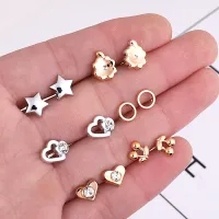 18-Pair Mix Style Stud Earring Set thumbnail 5