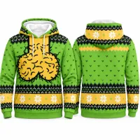 Christmas Ugly Hoodie Sweatshirt Unisex thumbnail 3