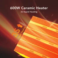 600W Mini Wall Plug Heater with Remote thumbnail 4