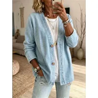 Women's Casual Denim Cardigan Jacket thumbnail 4