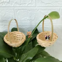 Mini Braid Flower Basket with Handle thumbnail 4