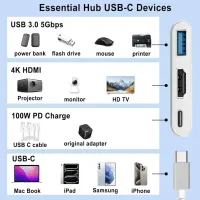 Grwibeou 3-in-1 USB-C Hub thumbnail 3