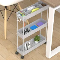 Slim 3-Tier Rolling Storage Cart thumbnail 3