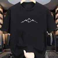 Mountain Pattern Cotton T-Shirt thumbnail 3