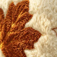 Fall Pumpkin Faux Fur Pillow Covers thumbnail 2