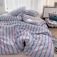 Striped Washed Cotton Duvet Set thumbnail 5