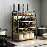 4-Tier Spice Rack with Knife Holder thumbnail 4