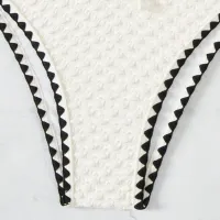 White Strapless Lace-up Bikini Set thumbnail 5