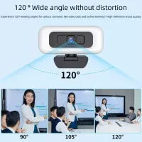 4K Webcam with LED Fill Light thumbnail 5