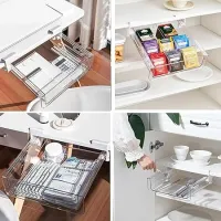 Clear Pull Out Fridge Organizer Bins thumbnail 4