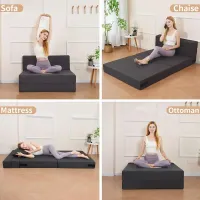 Convertible Sleeper Chair - Grey thumbnail 3