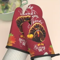 Thanksgiving Turkey Oven Mitts Set thumbnail 6