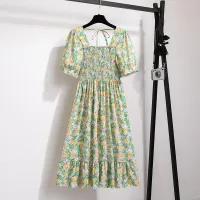 Pleated Chiffon Midi Beach Dress thumbnail 3