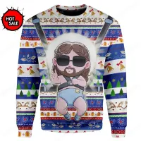 Happy Birthday Jesus 3D Ugly Christmas Sweatshirt thumbnail 5