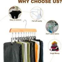Multi-Clip Space Saving Closet Hanger thumbnail 3