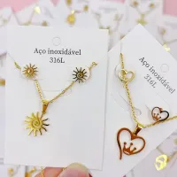10-Piece Flower & Heart Jewelry Set for Women thumbnail 4