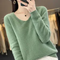 Merino Wool V-Neck Sweater thumbnail 4